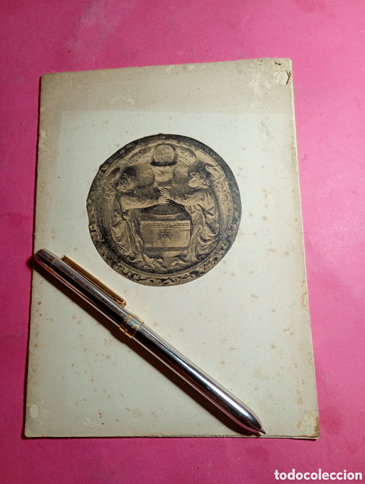 Coleccionismo: poemari a m&ordf; del carme...........................(detalls a fotos) en la seva 1&ordf; comuni&oacute; 1944