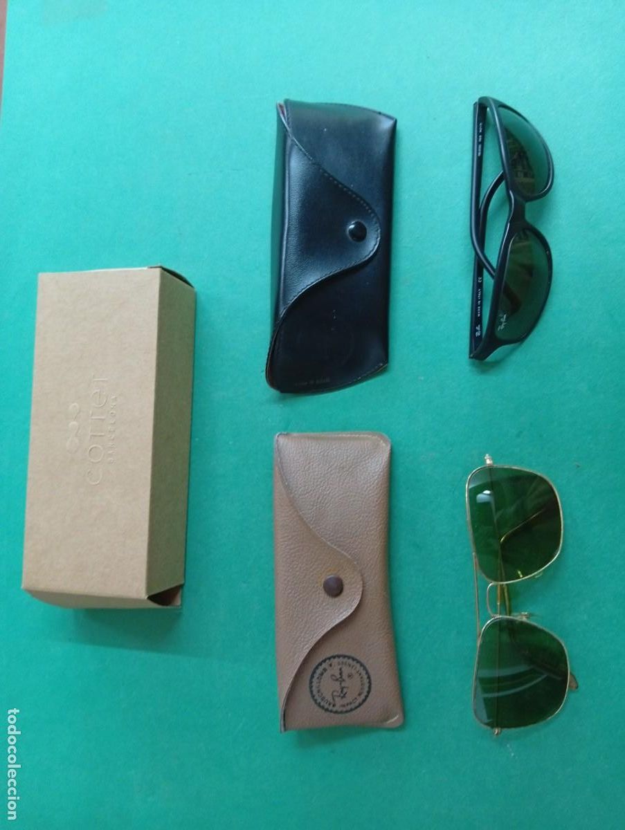 Coleccionismo: Lote de 2 antiguas gafas Ray-Ban vintage.