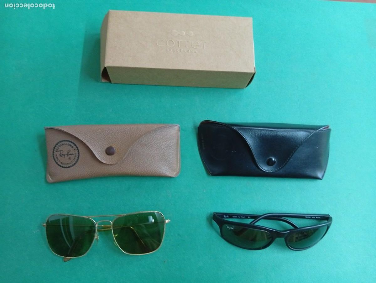 Coleccionismo: Lote de 2 antiguas gafas Ray-Ban vintage, originales y antiguas.