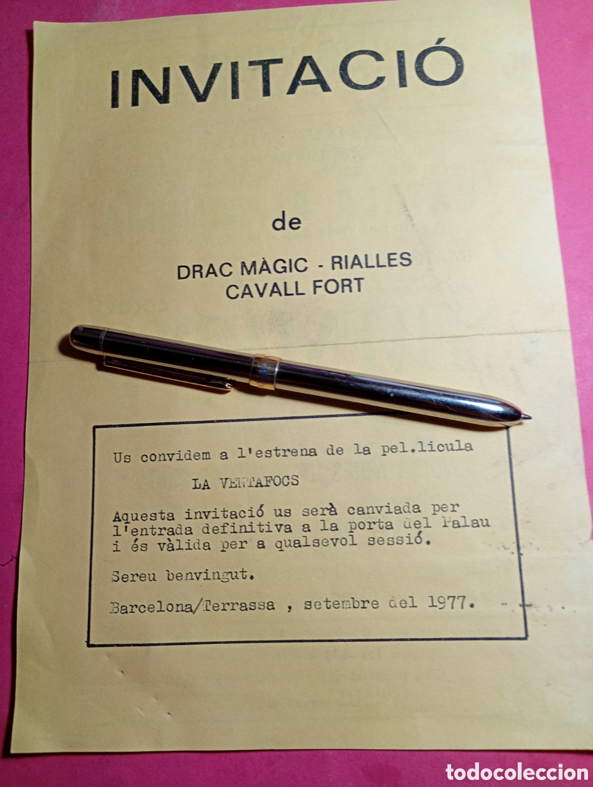 Coleccionismo: barcelona terrassa invitaci&oacute; cavall fort drac magic rialles palau de congressos.- programa a fotos