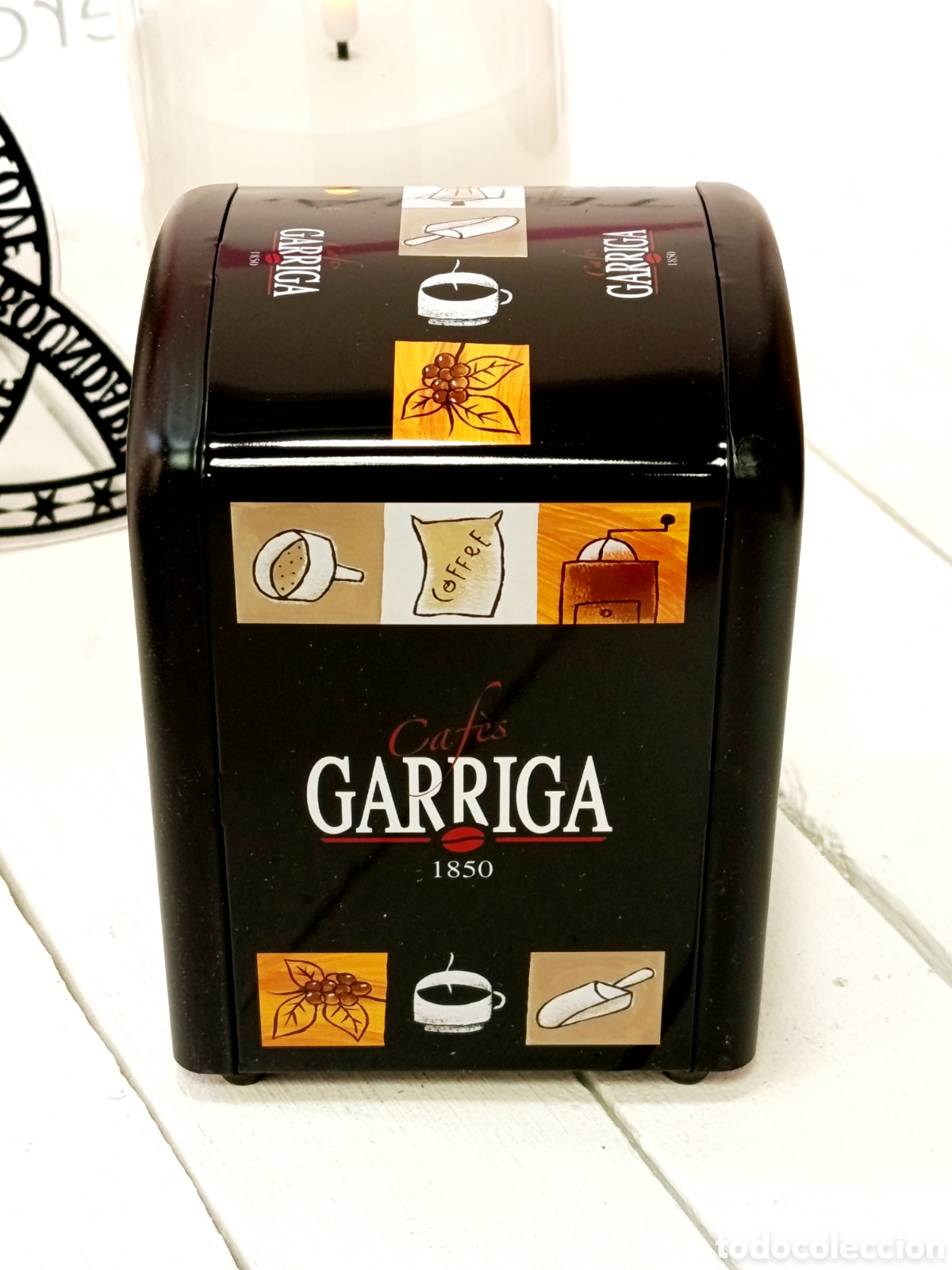 Coleccionismo: Servilletero vintage caf&eacute;s Garriga fundada en 1850, nuevo