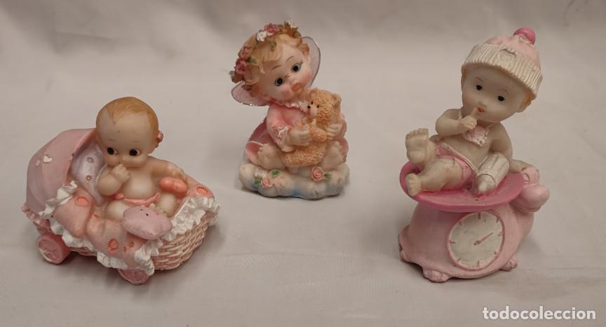 Coleccionismo: JUEGO DE 3 BONITAS FIGURAS DE RESINA, NI&Ntilde;OS