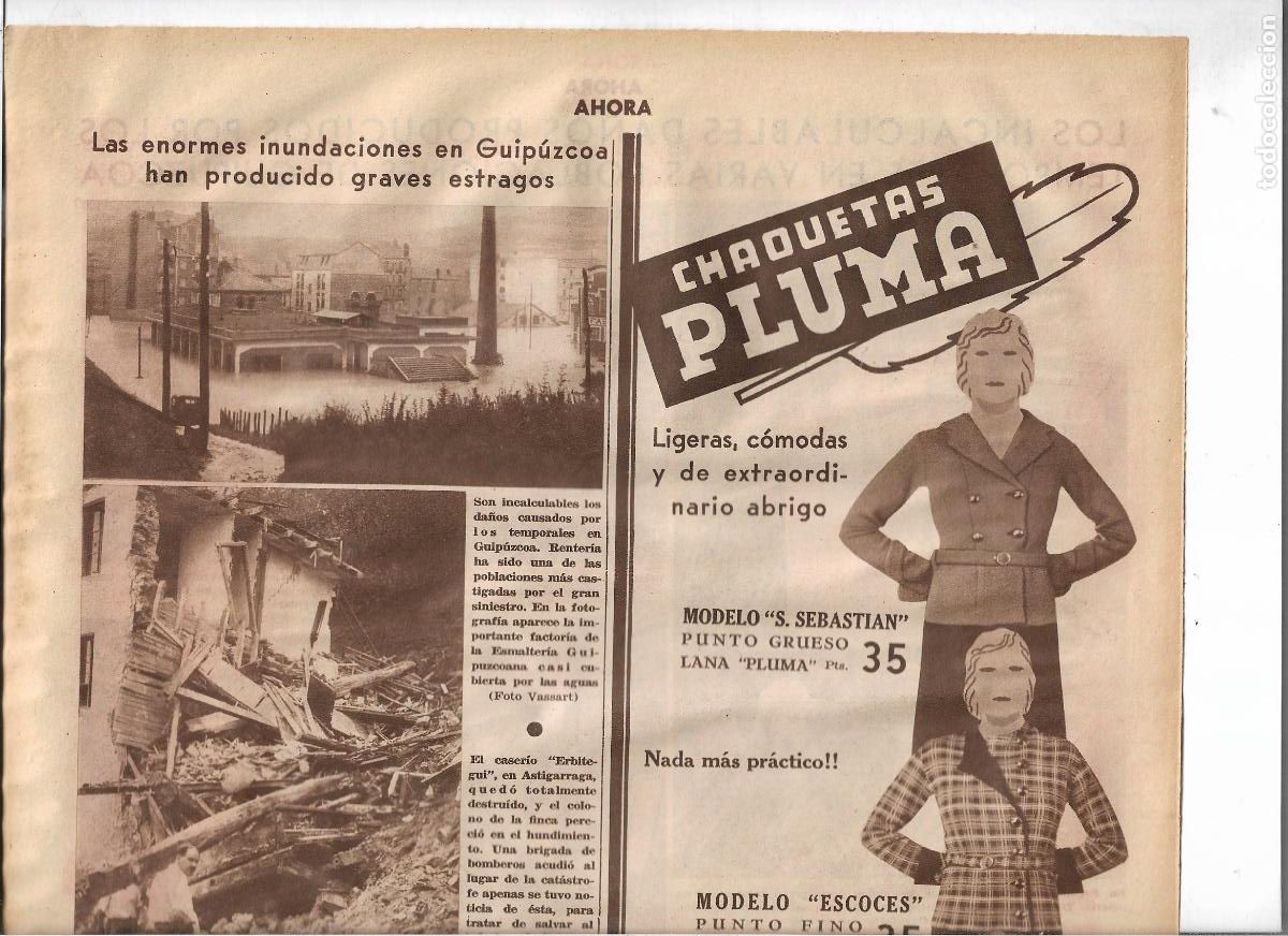 Coleccionismo: A&Ntilde;O 1933 RENTERIA INUNDACION FACTORIA ESMALTERIA GUIPUZCOANA CASERIO ERBITEGUI ASTIGARRAGA CAMPSA
