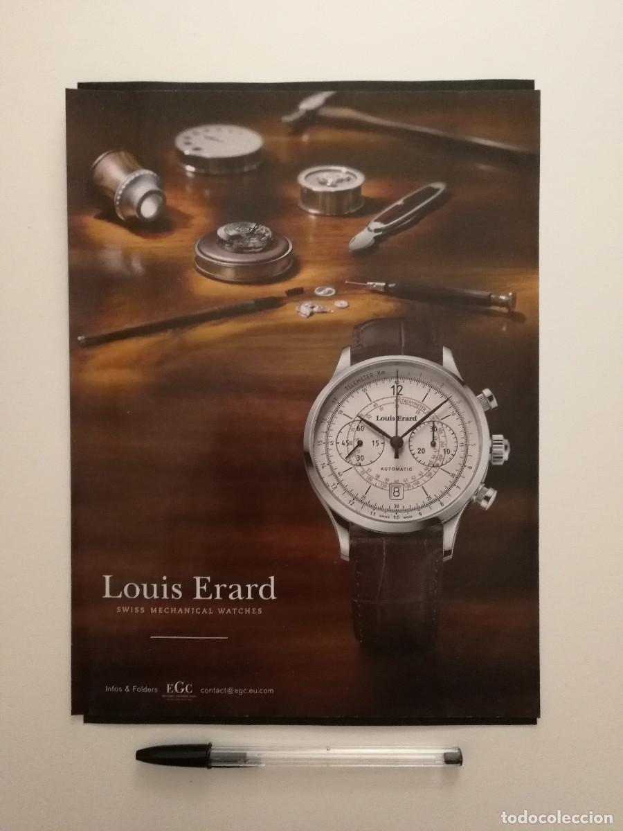 Coleccionismo: ANUNCIO ACARTONADO -A4- LOUIS ERARD AUTOMATIC SUIZO - RELOJ - PUBLICIDAD LAMINA