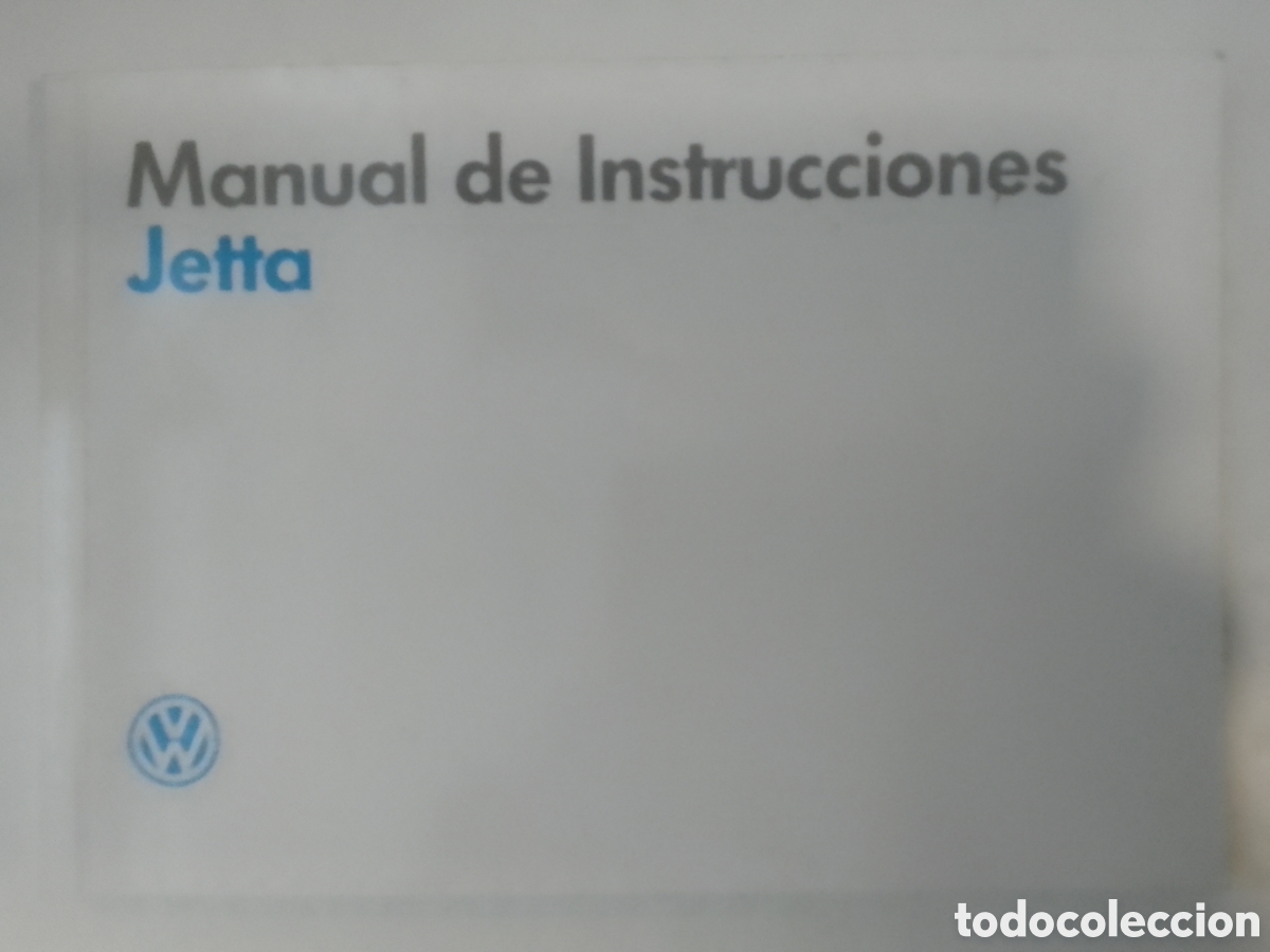 Coleccionismo: Manual de instrucciones Volkswagen Jetta.