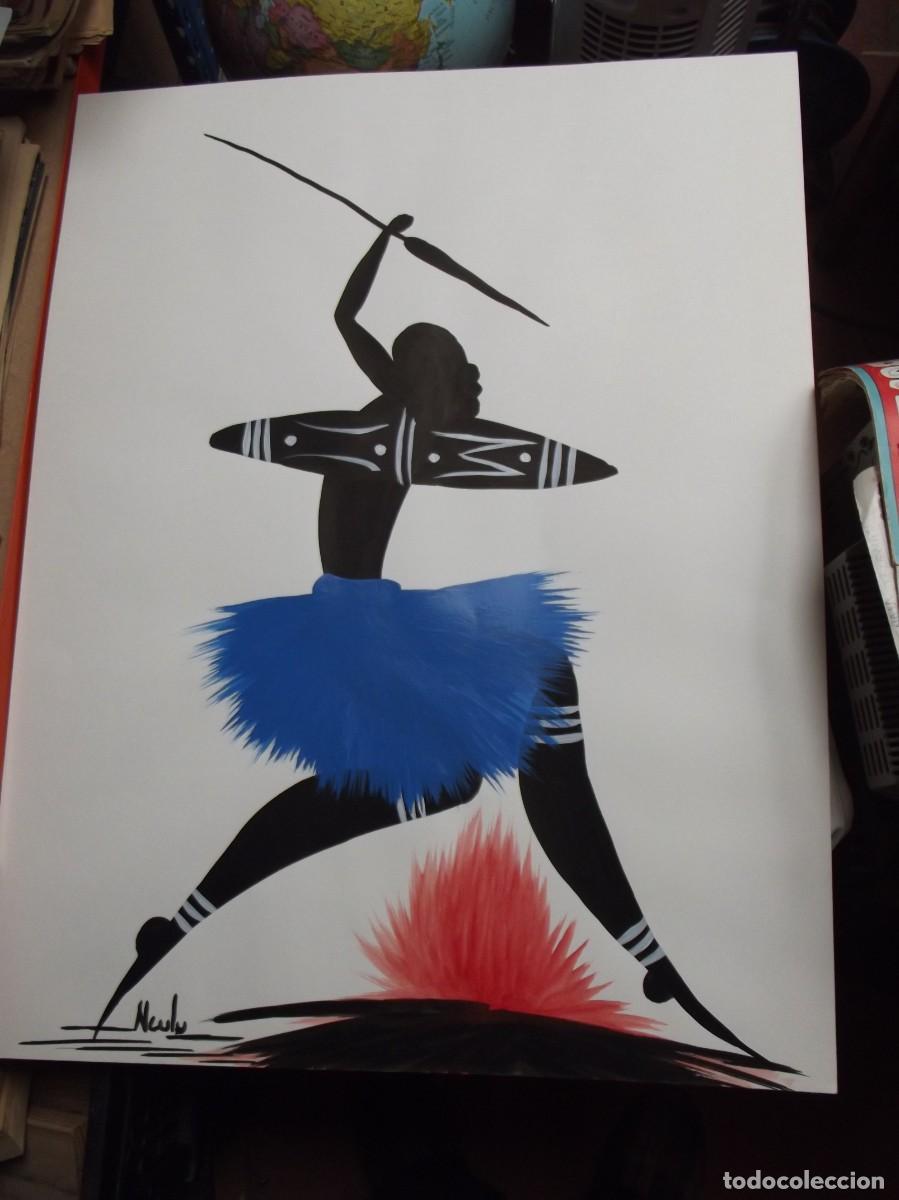 Coleccionismo: OBRA DEL PINTOR GUINEANO NCULU