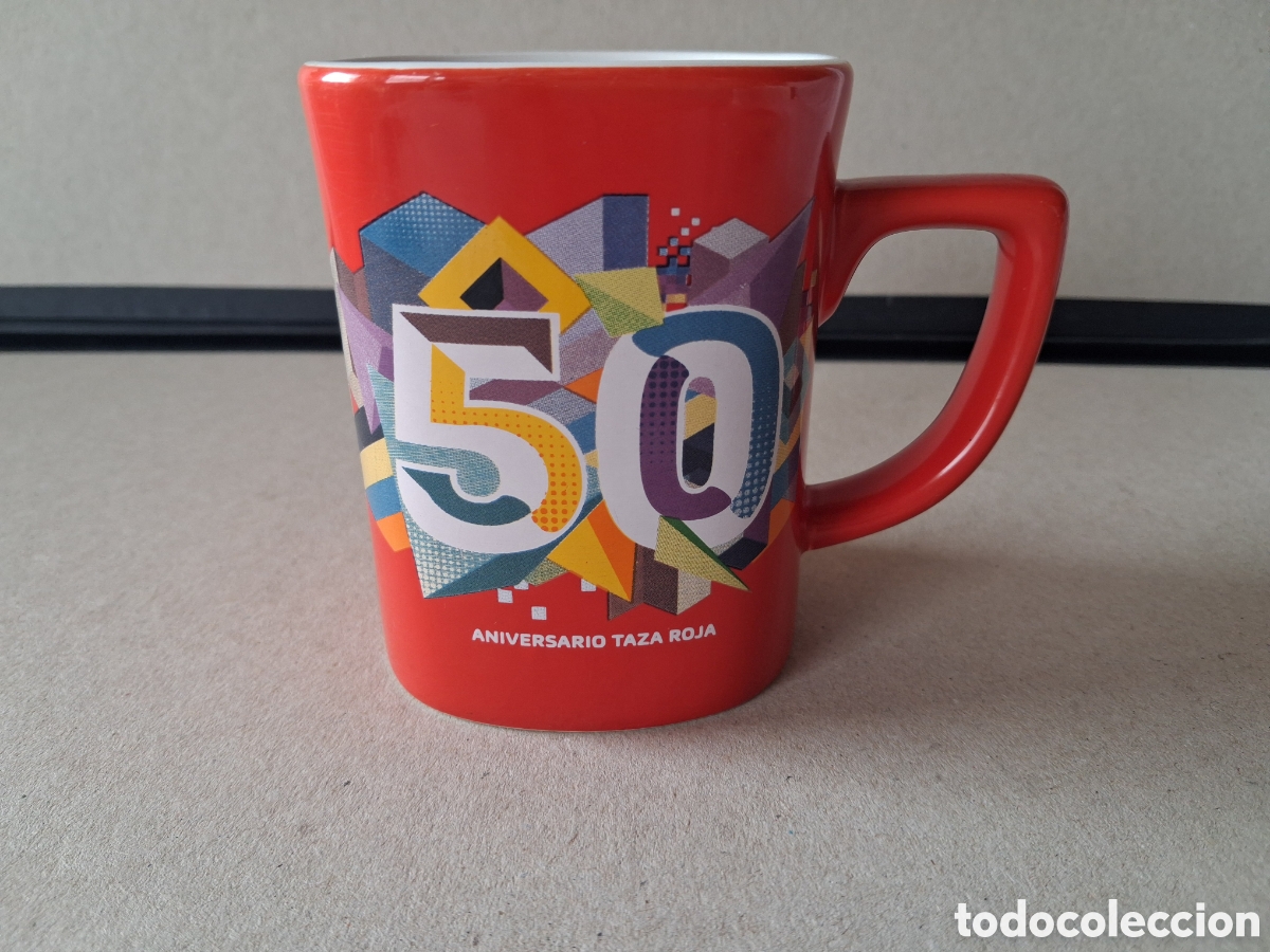 Coleccionismo: Taza roja nescafe 50 aniversario