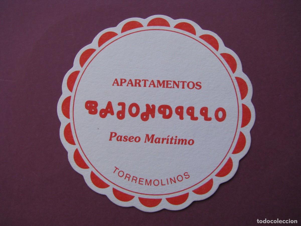 Coleccionismo: POSAVASOS APARTAMENTOS BAJONDILLO. PASEO MARITIMO, TORREMOLINOS