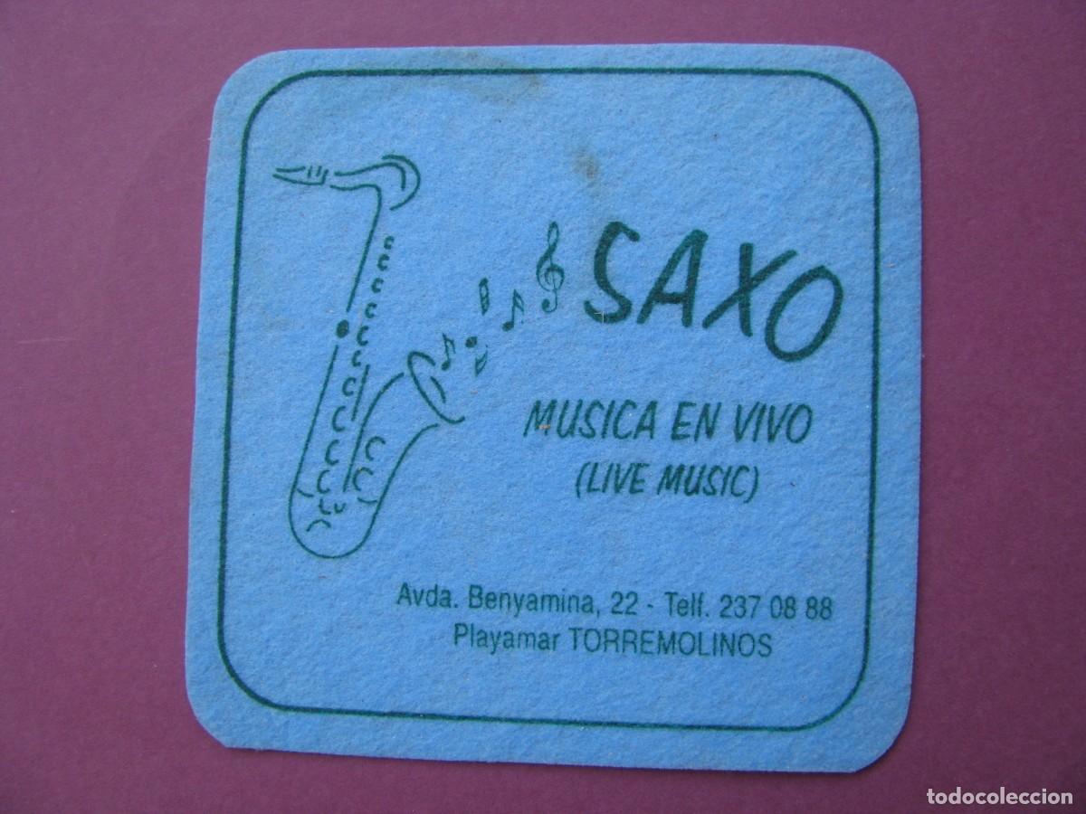 Coleccionismo: POSAVASOS SAXO, MUSICA EN VIVO. TORREMOLINOS