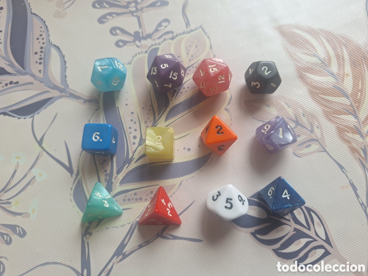 Coleccionismo: Lote 12 dados juegos de rol a&ntilde;os 80