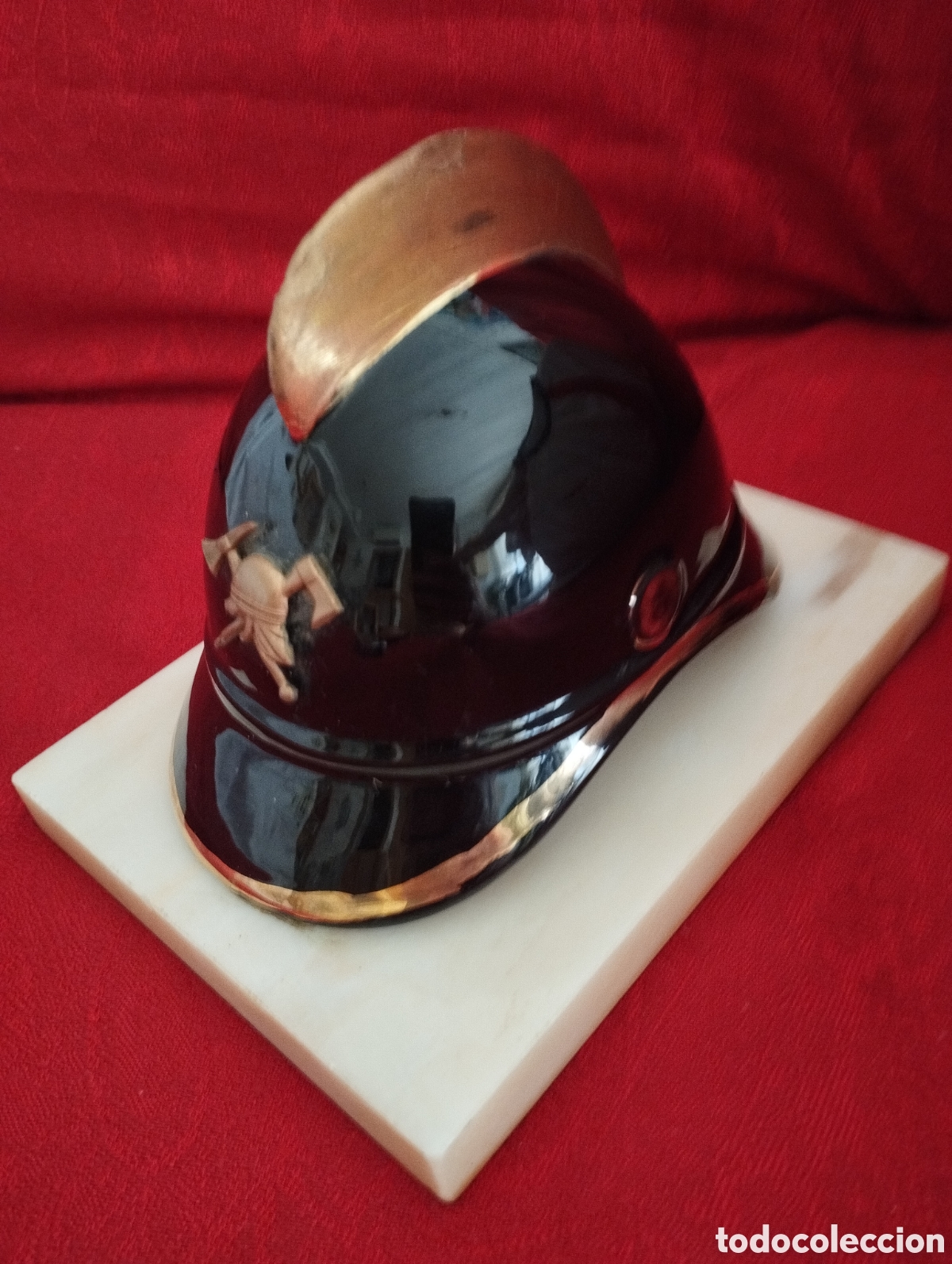 Coleccionismo: Antiguo Casco Bomberos. - Foto 4