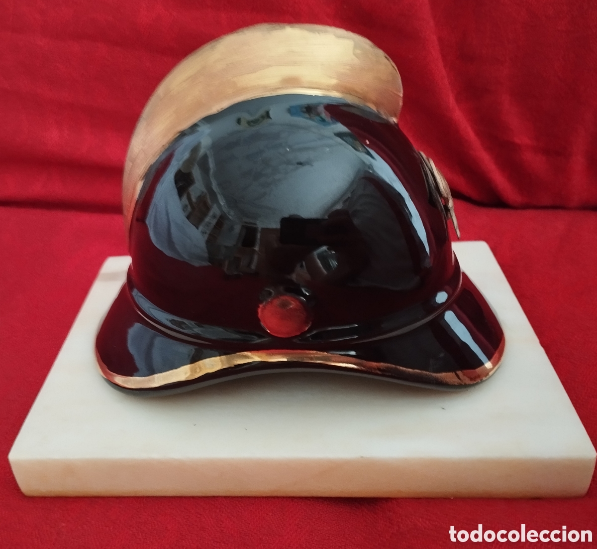 Coleccionismo: Antiguo Casco Bomberos. - Foto 8