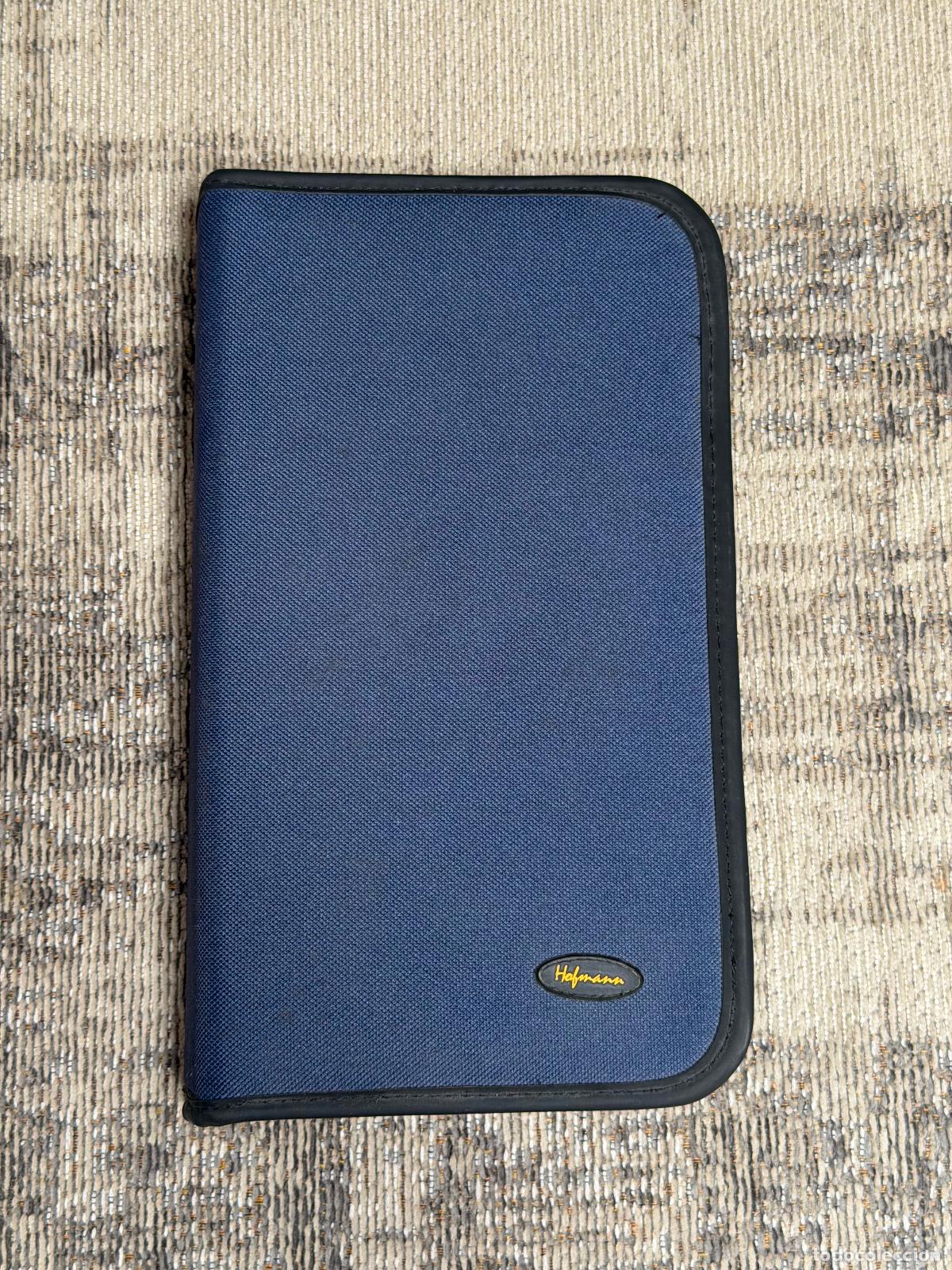 Coleccionismo: ESTUCHE ARCHIVADOR FUNDA AZUL HOFMANN CDS / DVDS PARA 48 UNIDADES