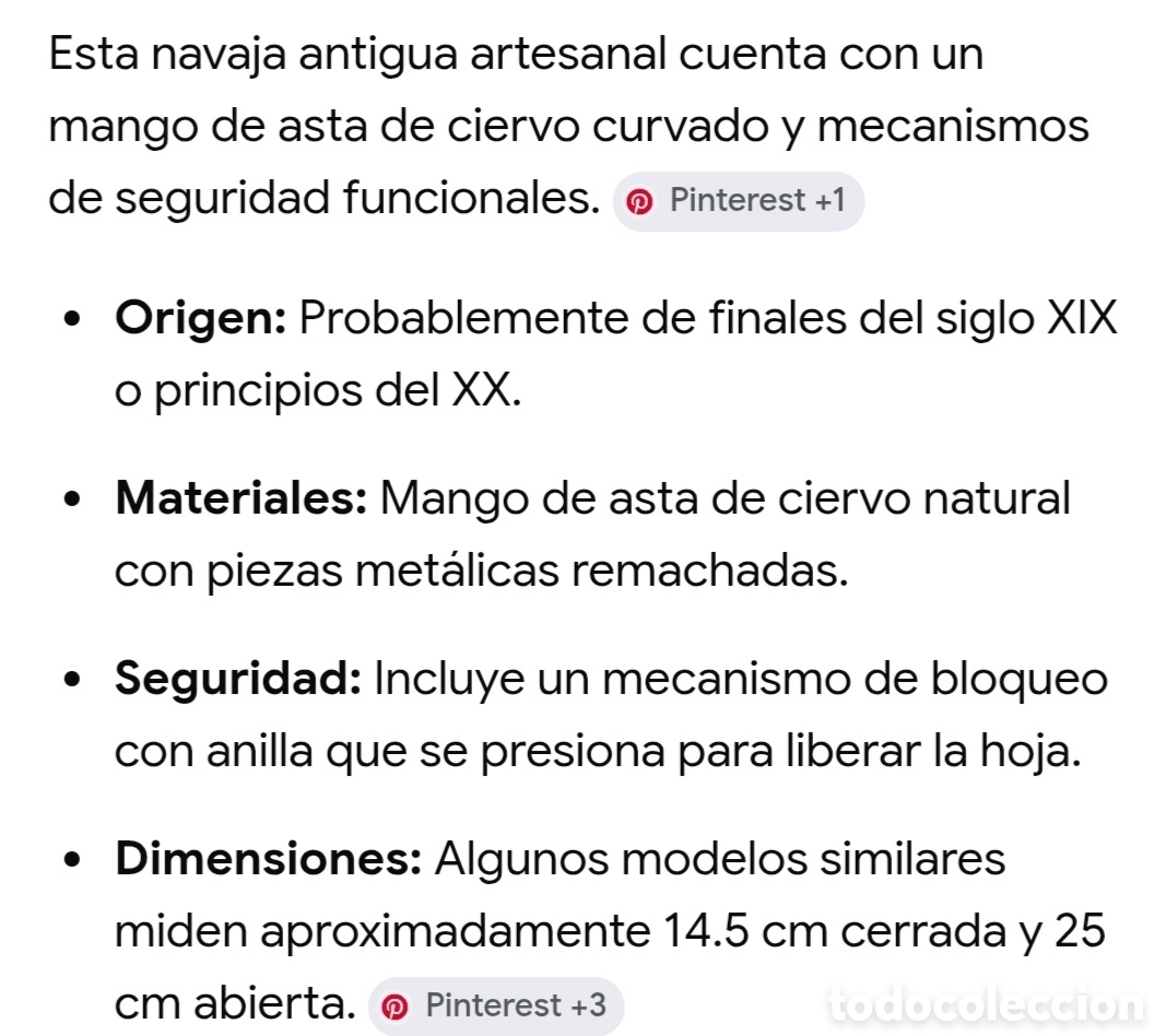 Coleccionismo: ANTIGUA NAVAJA ARTESANAL CON MANGO DE ASTA - Foto 5