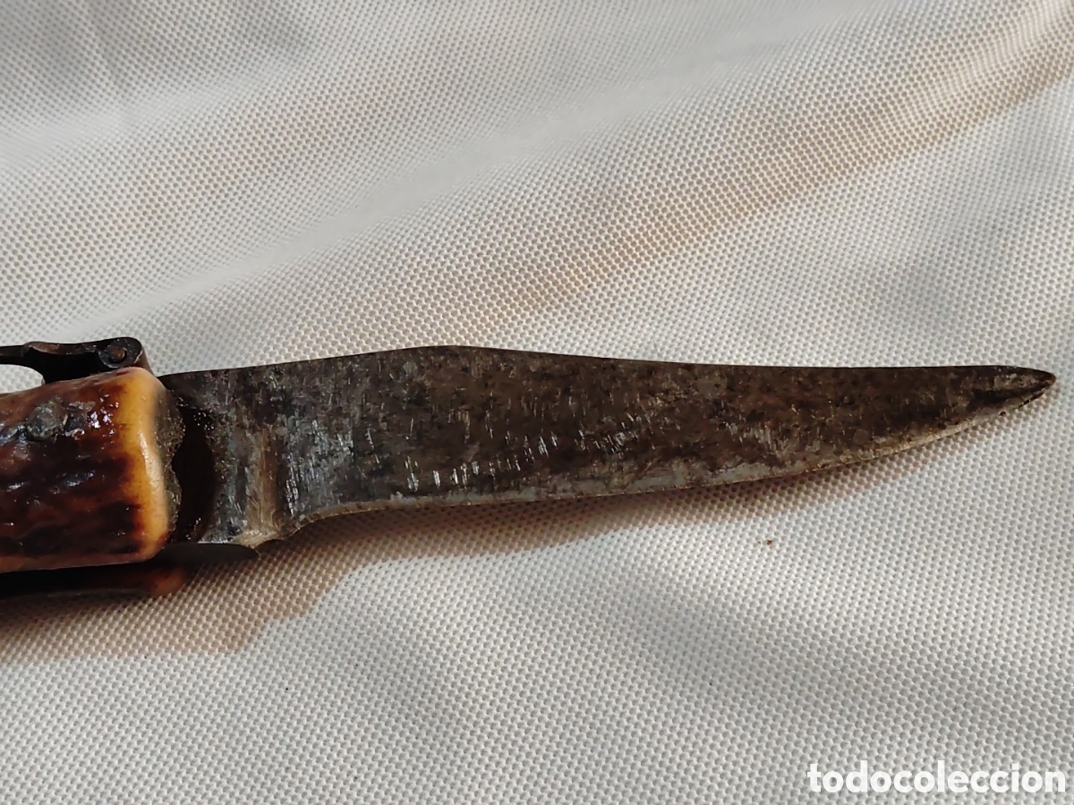 Coleccionismo: ANTIGUA NAVAJA ARTESANAL CON MANGO DE ASTA - Foto 12