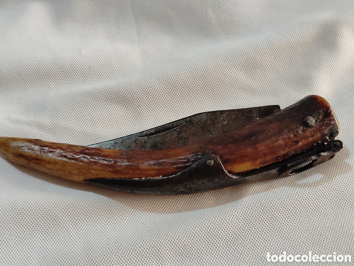 Coleccionismo: ANTIGUA NAVAJA ARTESANAL CON MANGO DE ASTA - Foto 15