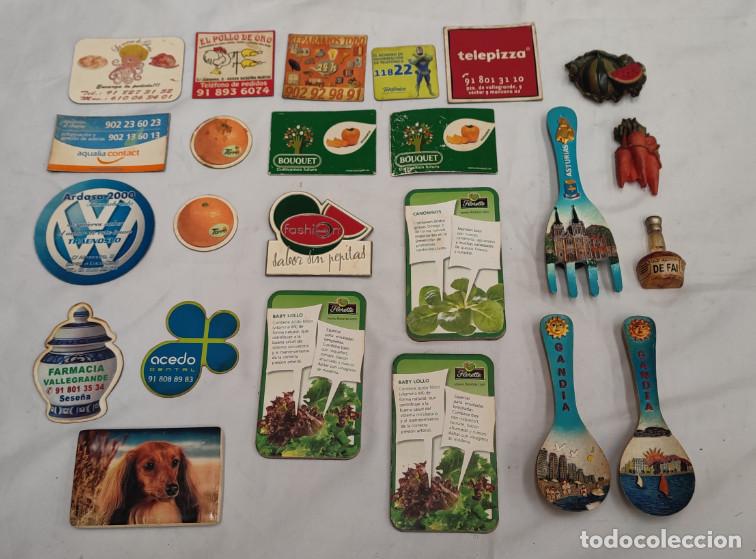 Coleccionismo: LOTE DE 24 IMANES DE NEVERA, LA MAYORIA PUBLICITARIOS