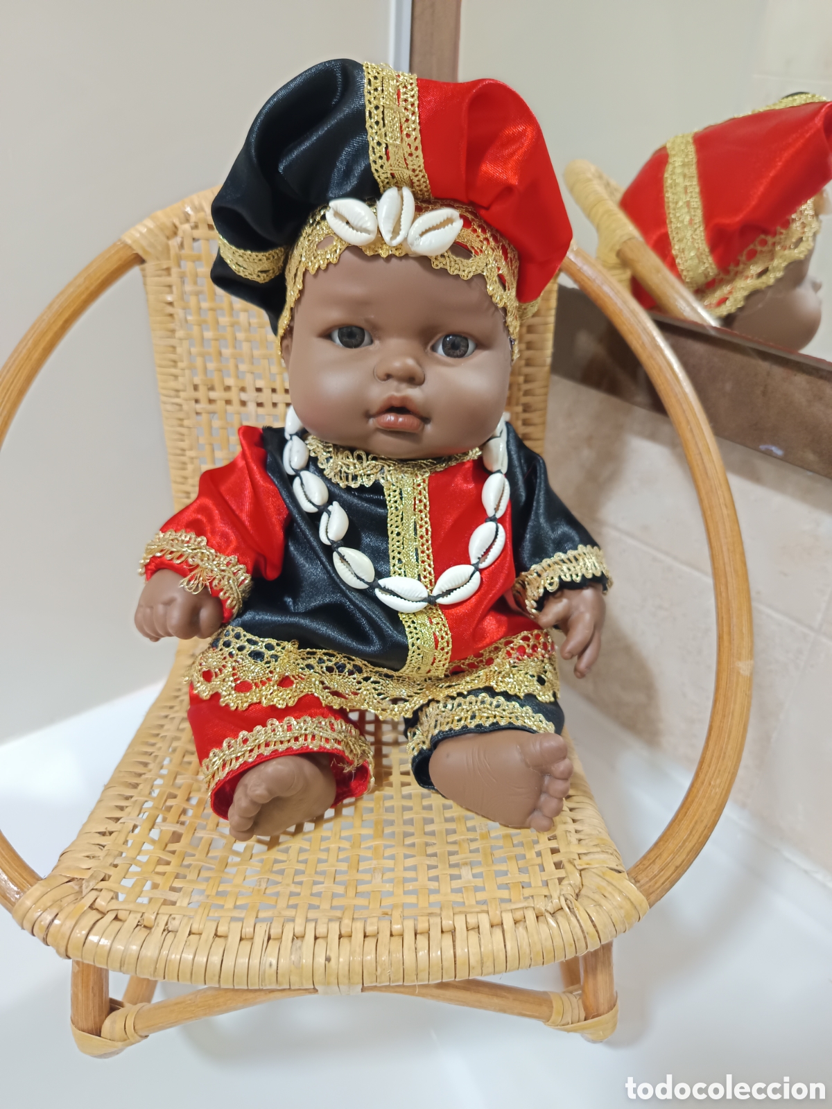 Coleccionismo: Precioso mu&ntilde;eco vestido de Elegu&aacute; Eleggu&aacute; Santer&iacute;a Yoruba