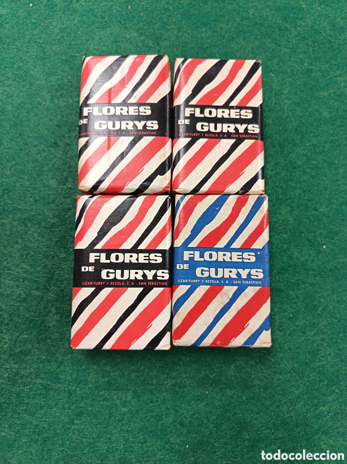 Coleccionismo: Jabon Flores de Gurys, cuatro pastillas sin abrir. Lizariturri y Rezola