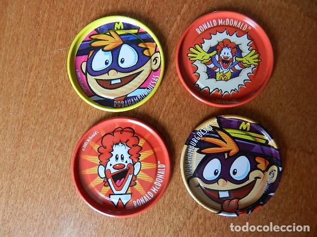 Coleccionismo: Lote 4 METAL RAPPERS RONALD MCDONALS n&ordm; 1 11 15 y 16 TAZO HAPPY MEAL a&ntilde;o 1997 2003