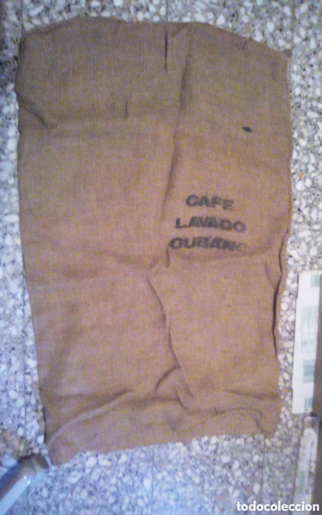 Coleccionismo: Antiguo saco de yute, caf&eacute; lavado cubano. Mide 95 x 62 cm.