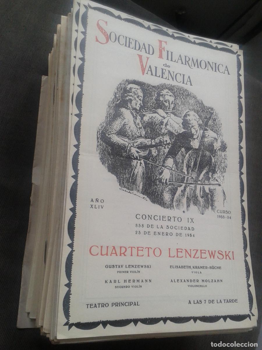 Coleccionismo: LOT 300 PROGRAMMAS SOCIEDAD FILARMONICA DE VALENCIA programme s DE CONCERT VALENCE espagnols