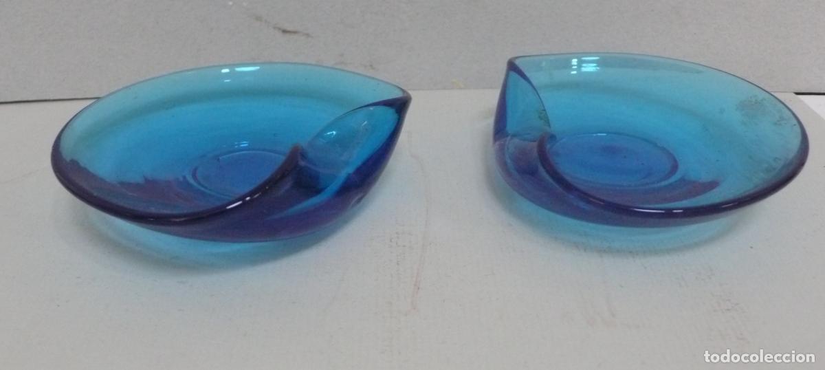 Coleccionismo: PEQUE&Ntilde;OS CRISTALES EN COLOR AZUL