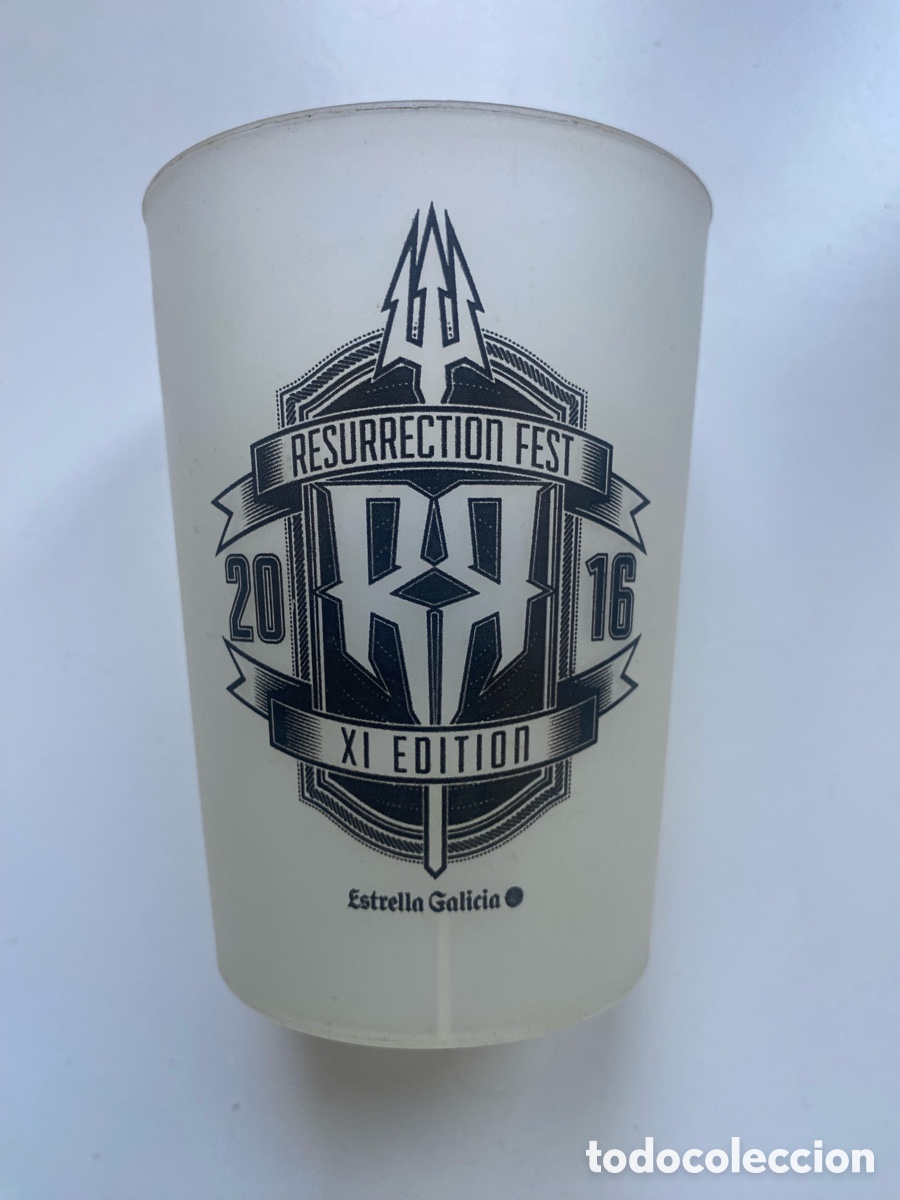 Coleccionismo: Lote oficial Resurrection Fest 2016 &ndash; Jarra 1400 ml + vaso 500 ml &ndash; Estrella Galicia