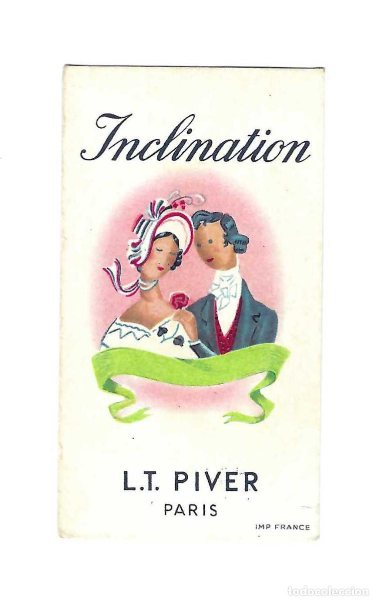 Coleccionismo: TARJETA PUBLICIDAD DE PERFUME- INCLINATION. L.T. PIVER. PARIS. A&Ntilde;OS 40