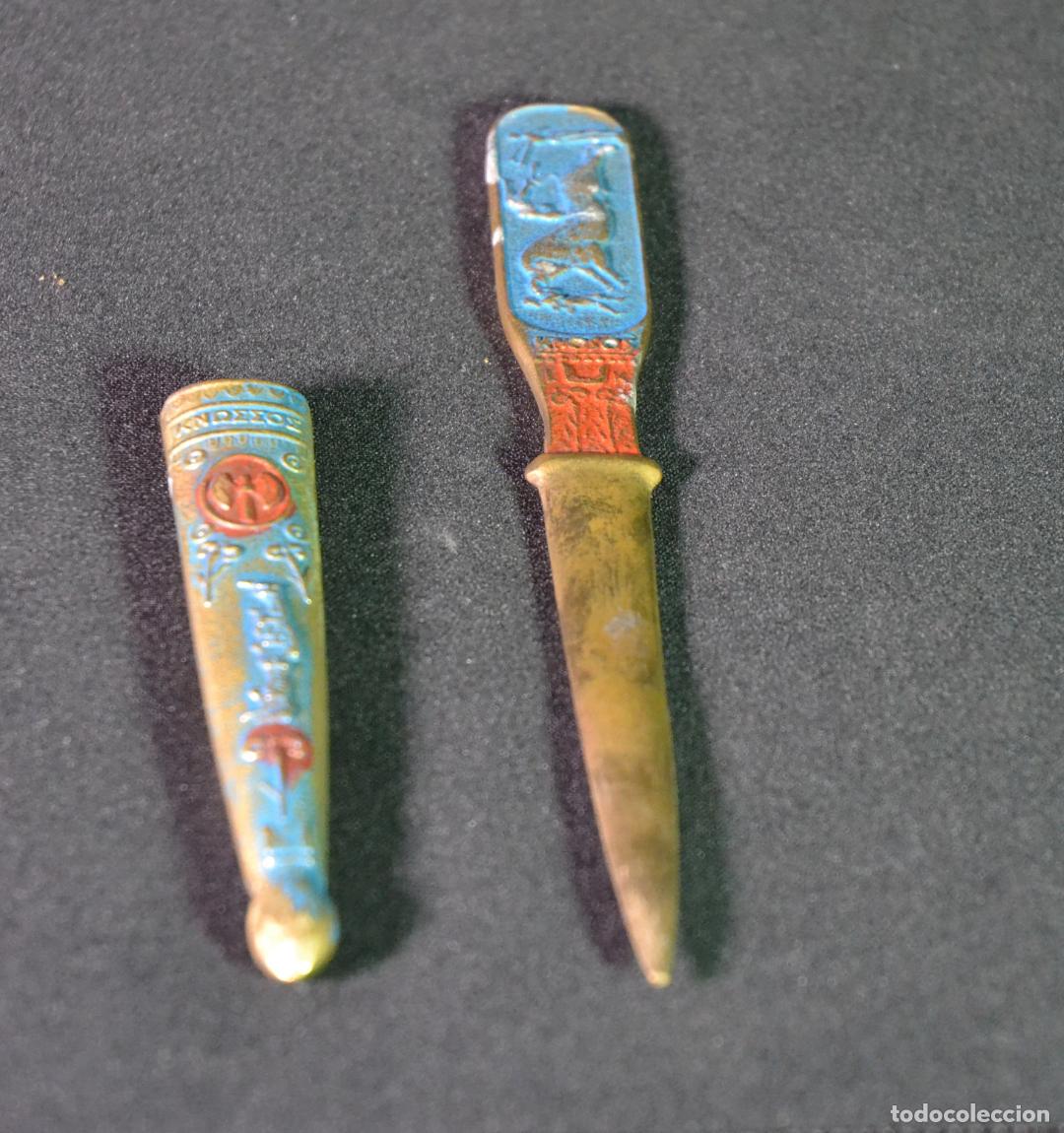 Colecionismo: Abrecartas Antiguo Bronce Esmaltado Knossos Creta