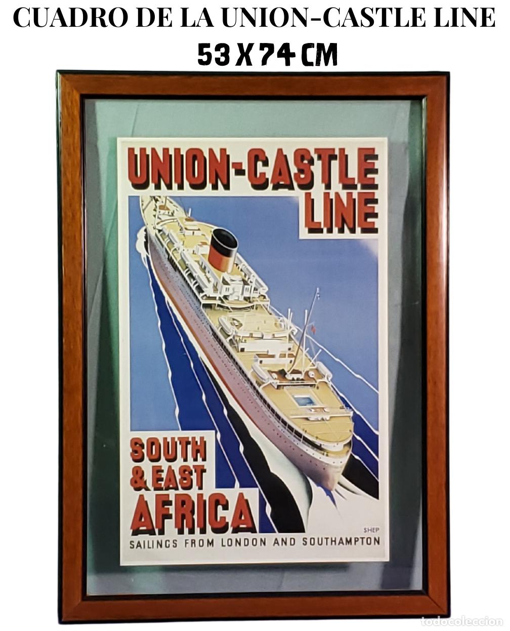 Coleccionismo: Cuadro vintage de la Union-Castle Line