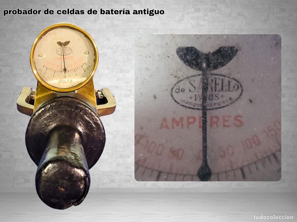 Coleccionismo: probador de celdas de bateria antiguo