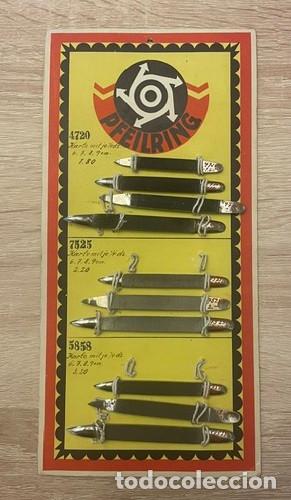 Coleccionismo: LIMAS MANICURA PFEILRING - TARJETA CAT&Aacute;LOGO - REF. 4720 7525 Y 5858 - SET DE 10 LIMAS ORIGINALES