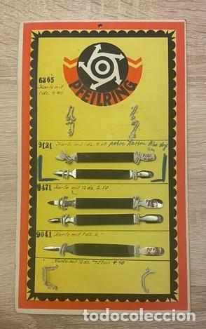 Coleccionismo: LIMAS MANICURA PFEILRING - TARJETA CAT&Aacute;LOGO - REF. 6265 9121 471 9041 - SET DE 5 LIMAS ORIGINALES