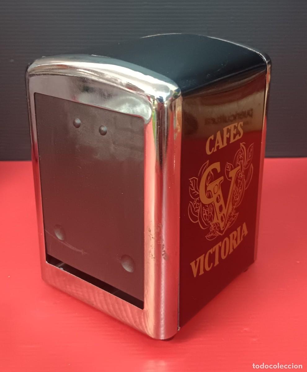 Coleccionismo: SERVILLETERO DE LATA CAFES VICTORIA