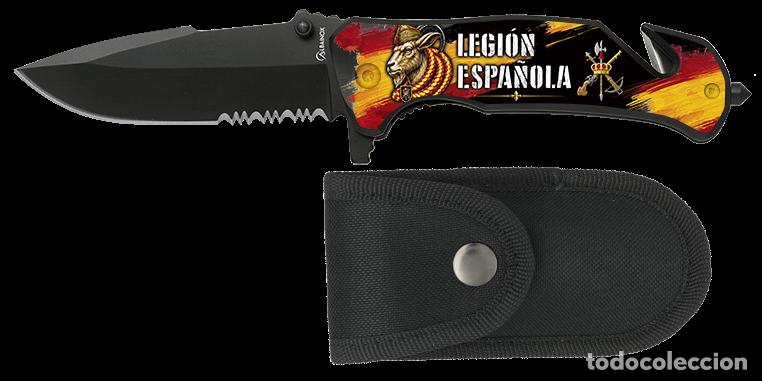 Coleccionismo: Navaja albainox negra seguridad LEGION 19800ID010 -