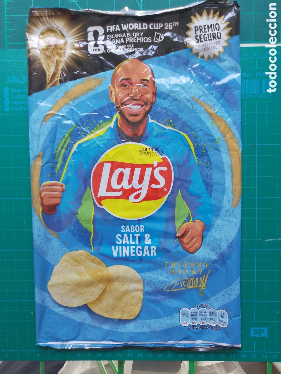 Coleccionismo: THIERRY HENRY . MUNDIAL FIFA 2026 WORLD CUP . LAYS SALT VINEGAR . BOLSA VACIA