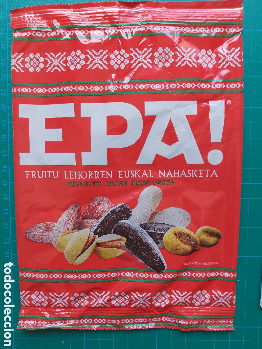 Coleccionismo: EPA ! - REVUELTO FRUTOS SECOS VASCO . BOLSA VACIA + BOLSA CASCARAS .