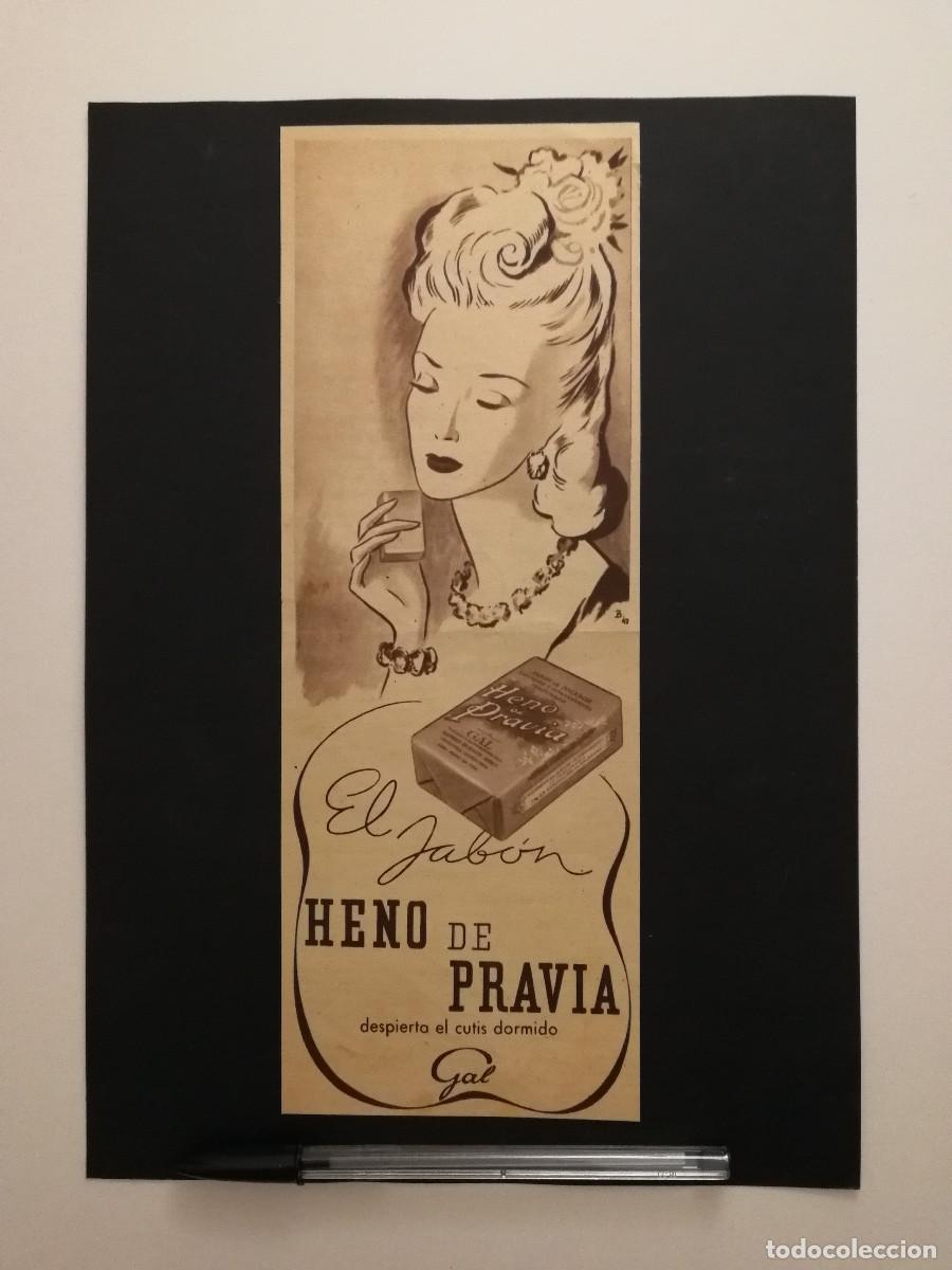 Coleccionismo: ANTIGUO ANUNCIO ENCARTONADO - HENO DE PRAVIA - PUBLICIDAD - EL JABON DE