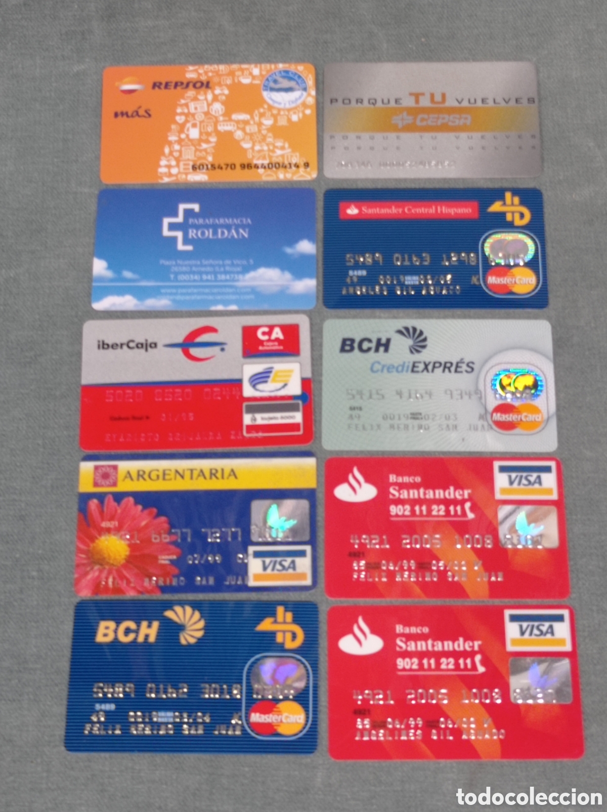 Coleccionismo: LOTE DE 10 TARJETAS - 7 DE CR&Eacute;DITO Y OTRAS 3 (REPSOL, CEPSA, FARMACIA)