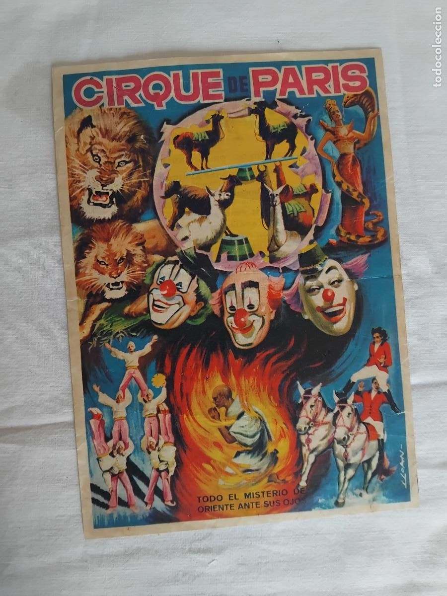 Coleccionismo: PROGRAMA DEL CIRQUE PARIS. CON TODO EL MISTERIO DE ORIENTE ANTE SUS OJOS.
