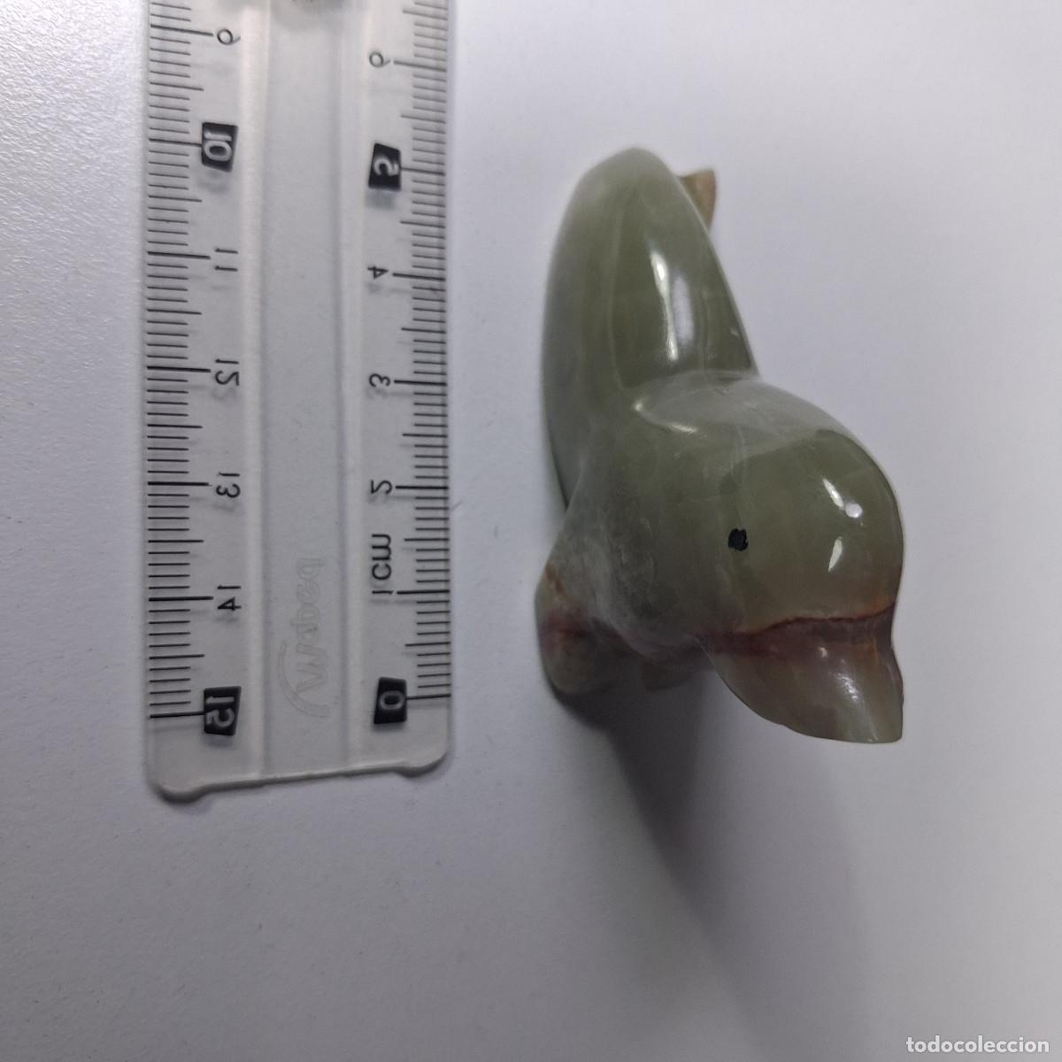Coleccionismo: FIGURA DE PIEDRA MINERAL LE&Oacute;N MARINO - ESCULTURA MINIATURA DE COLECCI&Oacute;N 4.5CM