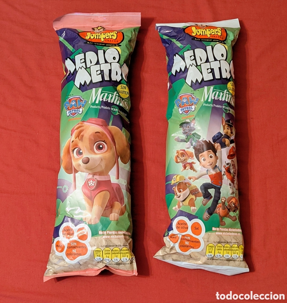 Coleccionismo: Bolsas Patatas Jumpers Medio Metro sin abrir Patrulla Canina. Paw Patrol. Nickelodeon