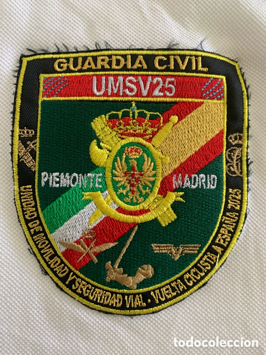 Coleccionismo: Parche Guardia Civil UMSV25 VUELTA CICLISTA ESPA&Ntilde;A 25 PIEMONTE MADRID TELA 10x9 cm