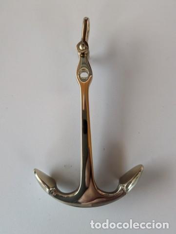 Coleccionismo: ARTESANIA NAUTICA EN BRONCE - ANCLA 14x8 CM - IMPECABLE