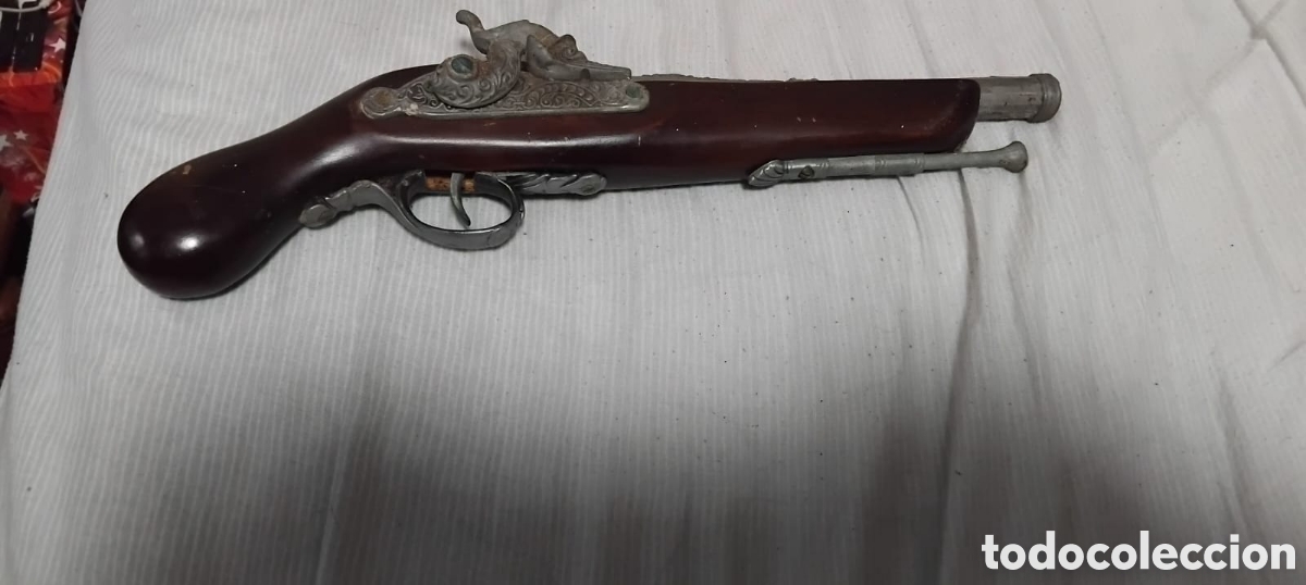 Coleccionismo: PISTOLA PIRATA DE PERCUSI&Oacute;N ITALIA S.XVIII. R&Eacute;PLICA DECORATIVA NO-FUNCIONAL