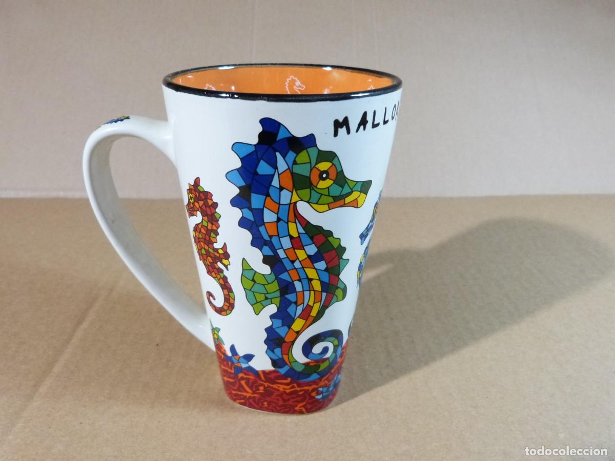 Coleccionismo: Taza mug de ceramica Caballitos de Mar - Firmada Ole Mosaic