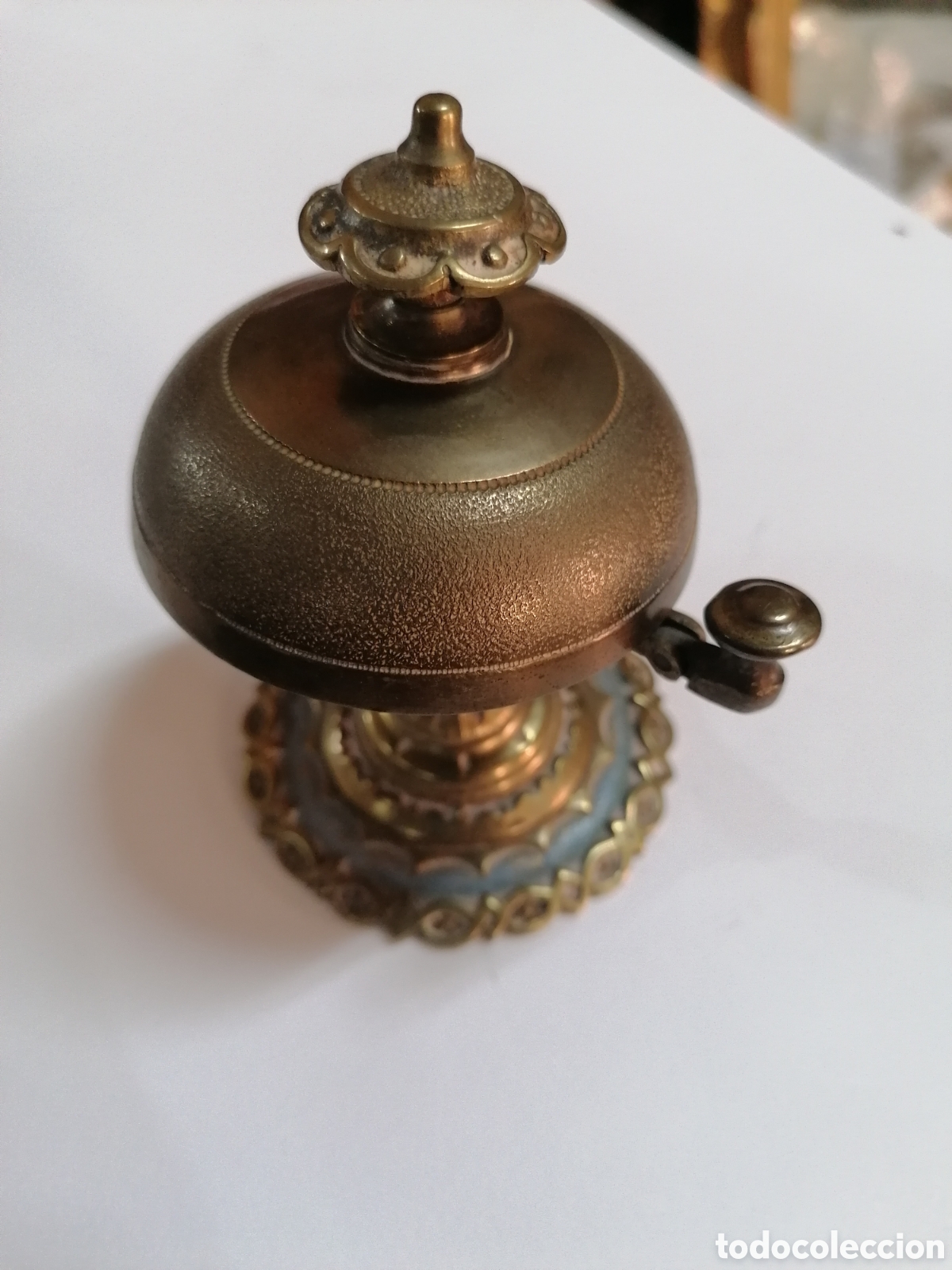 Coleccionismo: Timbre de hotel s XlX bronce