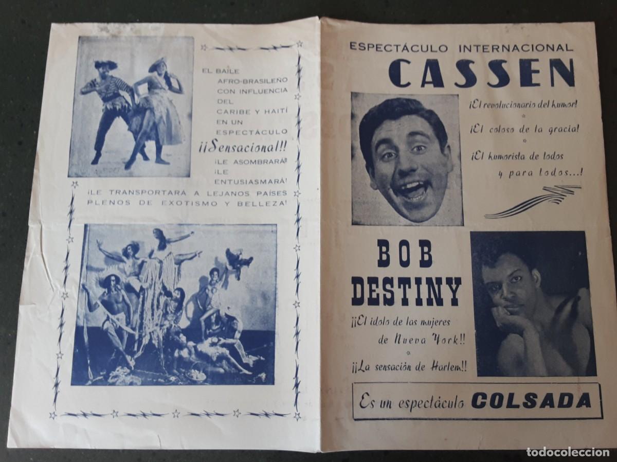 Coleccionismo: CASSEN, BOB DESTINY, ESPECT&Aacute;CULO INTERNACIONAL COLSADA.