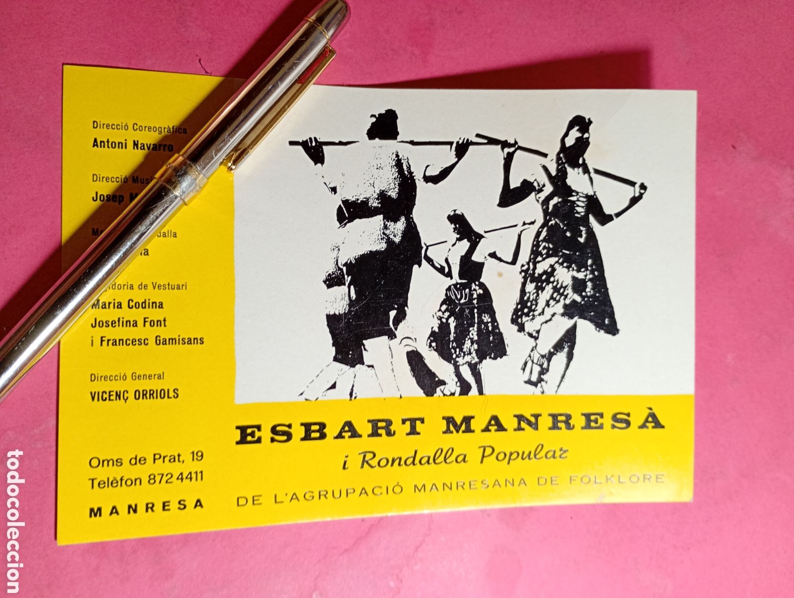Coleccionismo: MANRESA ESBART I RONDALLA POPULAR DE LA AGRUPACI&Oacute; MANRESANA DE FOLKLORE - TARJET&Oacute;